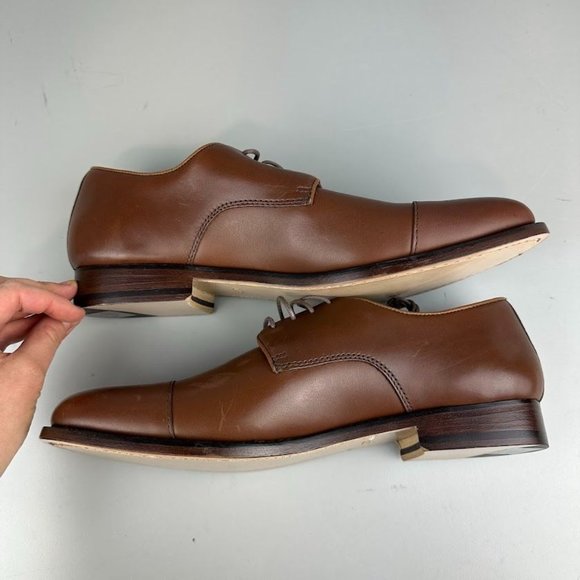 J. Crew Factory Leather Cap Toe Shoes in Brown Leather main image 7